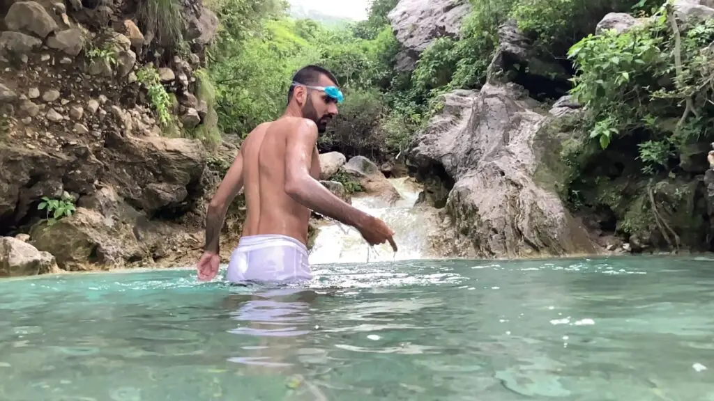 Abdul Salam Kazmi hiking and swimming in Islamabad, storily 